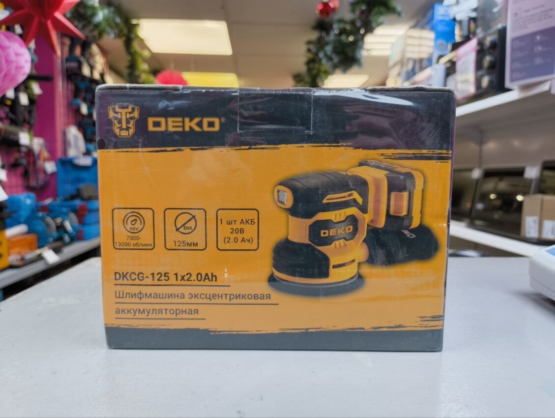 Шлифмашина Deko DKCG-125, 20В