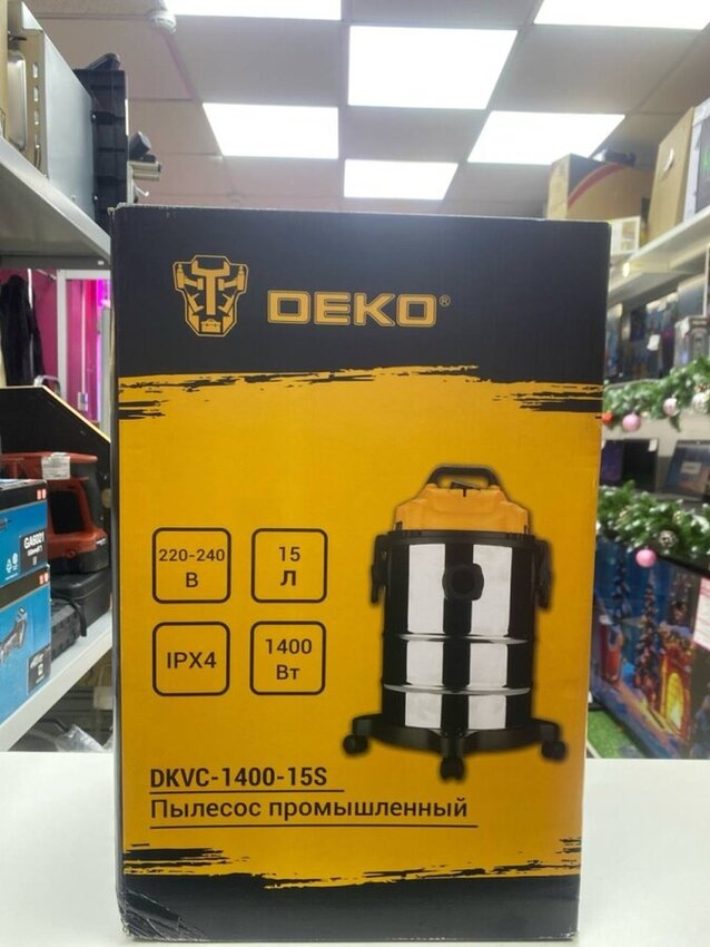 Строительный пылесос Deko DKVC-1400-15s