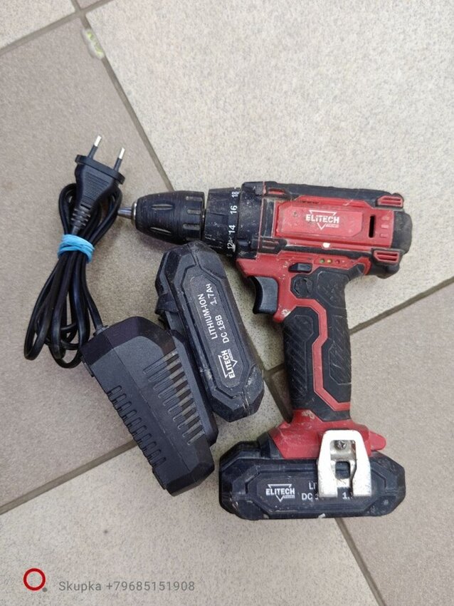 Шуруповерт Elitech 18v
